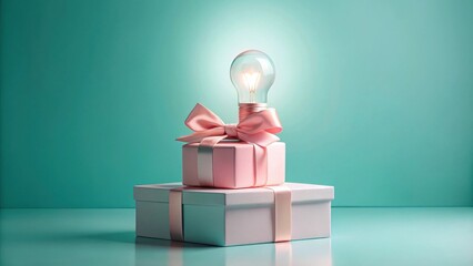 Poster - A brilliant idea presented as a gift; a thoughtful and innovative present