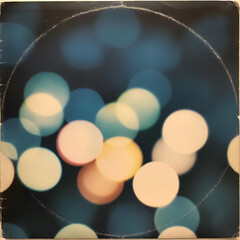Wall Mural - Vintage poster, light shining on the blue background