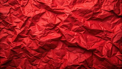Poster - Red Crumpled Paper Texture Background A Deep, Rich Scarlet Hue