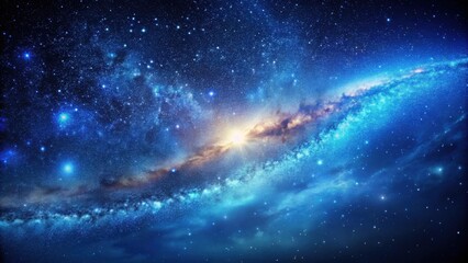 Wall Mural - a celestial tapestry starry night sky with bright nebula and glowing star