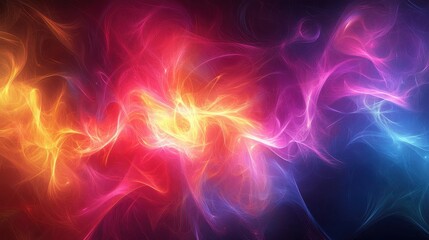 Poster - colorful abstract light swirls in vibrant gradient