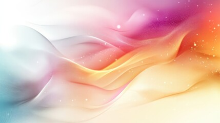 Poster - colorful abstract waves with sparkling light effects