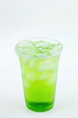 Wall Mural - Refreshing iced green beverage cup