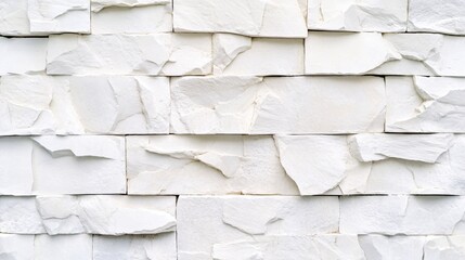 Aufkleber - White Stone Wall Texture Background Modern Design Element