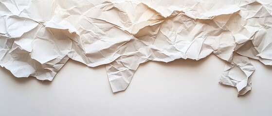 Poster - Crumpled Beige Paper Texture Background Design Element
