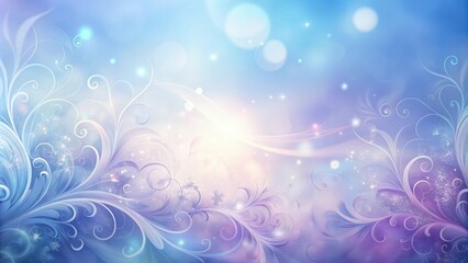Poster - Whimsical Abstract Background with Delicate Floral Patterns and Shimmering Lights