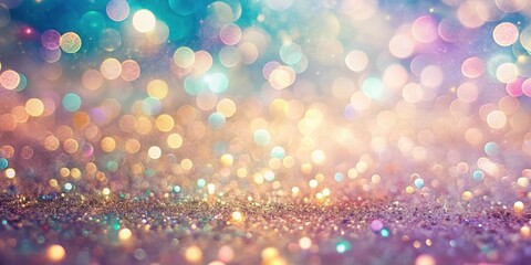 Leinwandbilder - Sparkling bokeh effect with a shimmering golden glitter background
