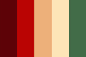 Wall Mural - oriental chinese scheme color palette with green beige brown and red shades, vector illustration