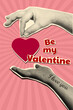 © hadeev - Mixed media style halftone Valentines day collage poster
