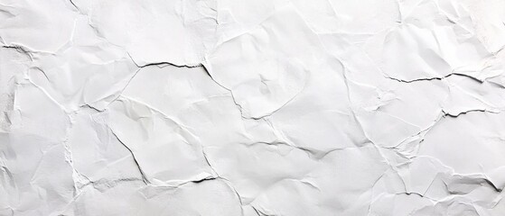 Poster - Abstract White Textured Background Crumpled Paper Design