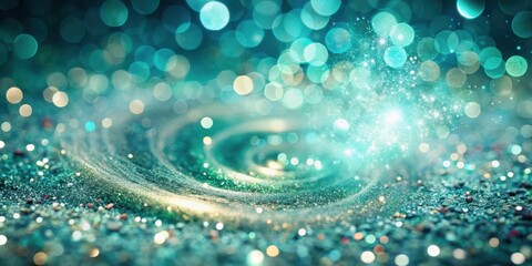 Aufkleber - Abstract Glitter Texture with a Spiral of Light and Shimmering Bokeh