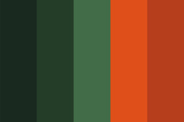 Wall Mural - chinese scheme color palette with green orange and brown shades, vector illustration