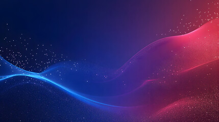 Wall Mural - A cosmic background with stars and galaxies, rendered in shades of blue, purple, and red, is displayed on the right side of an empty space for text or design elements.