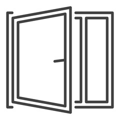 Poster - Clear House Window vector icon or symbol in outline style