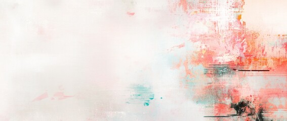 Poster - Abstract colorful patterns create an energetic backdrop with hues of pink and blue in a modern art setting