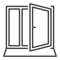 Poster - Clear Window vector New Opportunities icon or symbol in outline style