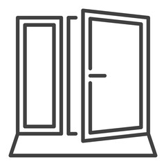 Poster - Opened Portal vector Freedom linear icon or symbol