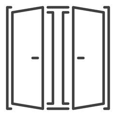 Poster - open window vector square outline icon or design element