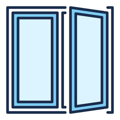 Poster - Plastic Window vector colored icon or sign