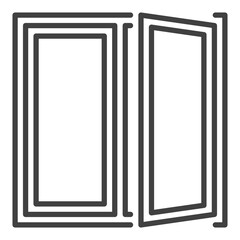 Poster - Plastic Window vector icon or symbol in outline style