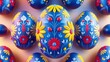 © mr_smith - Beautifully decorated Ukrainian Easter eggs showcasing vibrant floral patterns and traditional craftsmanship in a colorful arrangement