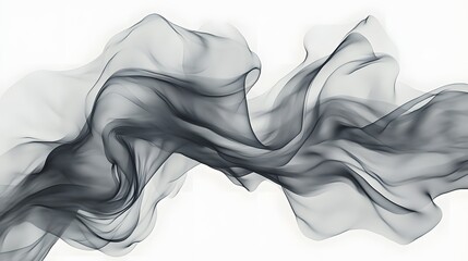 Sticker - Abstract Gray Fabric Swirling in Motion