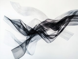 Poster - Dynamic black line patterns minimalist art digital creations modern gallery abstract environment power of contrast