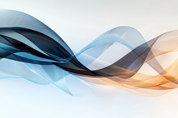 Poster - Tranquil abstract art of smooth curves and gentle gradients minimalist style digital design serene environment abstract viewpoint calmness concept