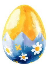 Canvas Print - Cute egg illustration pattern easter.