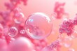 © Agang - Pink bubbles float, blossom background