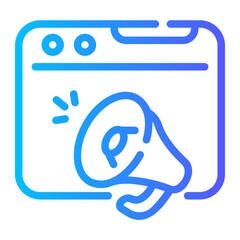 web Line Gradient Icon