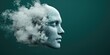 © Ramita - A surreal depiction of a face merging with clouds, symbolizing thoughts, dreams, and the interface between reality and imagination.