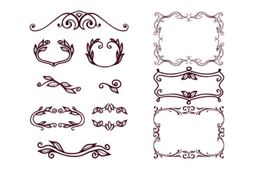 Wall Mural - decorative borders and frames