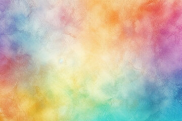 Wall Mural - Soft watercolor abstract artwork with hues of pink, blue, and yellow blending seamlessly, creating a gentle, calming background 