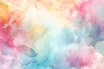 Wall Mural - Pastel watercolor wash background with abstract patterns abstract watercolor background with watercolor splashes

