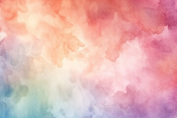 Wall Mural - Abstract watercolor background with watercolor splashes Pastel watercolor wash background with abstract patterns

