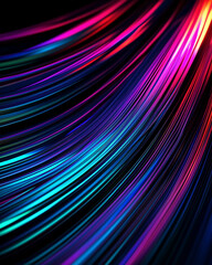 Poster - Light trails abstract background with vibrant colors and motion effects