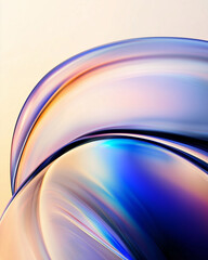 Poster - Abstract curves in vibrant gradient colors showcasing fluid motion in contemporary graphic design