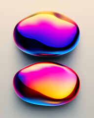 Poster - Colorful stones with vibrant graphic design for artistic backgrounds and modern decor