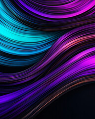 Poster - Abstract waves flowing in vibrant colors creating a dynamic background