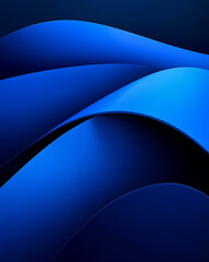 Poster - Abstract waves in blue design creating fluid motion for modern backgrounds