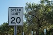 © Wirestock - 20 mph speed limit sign