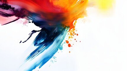 Wall Mural - Abstract Colorful Swirls and Splashes of Paint