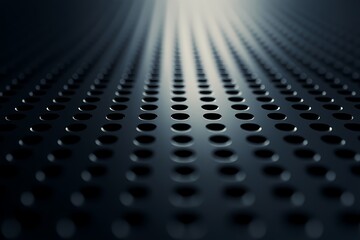Poster - Abstract Dark Metal Surface with Circular Holes