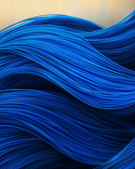 Poster - Waves in Blue Graphic Background with Smooth Flowing Design for Modern Aesthetics