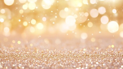 Poster - Sparkling gold glitter texture with bokeh lights.