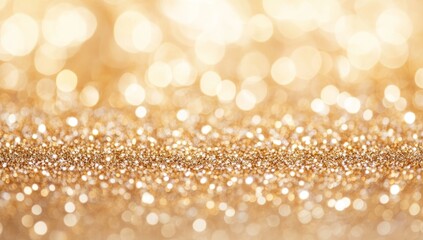 Poster - Sparkling gold glitter bokeh background.