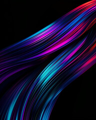 Poster - Abstract lines in vibrant colors with graphic design elements and digital art style