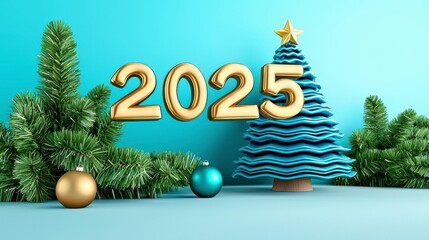 Wall Mural - A photostock of a vibrant holiday scene with golden 