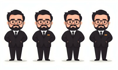 Poster - Dynamic sales team illustration showcasing collaboration, energy, and modernity, perfect for business presentations and marketing materials.